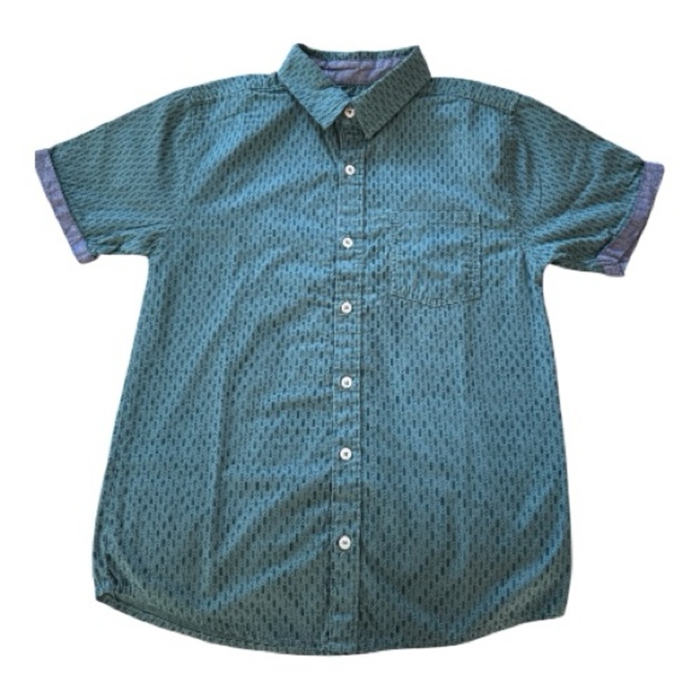 Ben Sherman Boys Teal Casual Button Down Shirt Size M